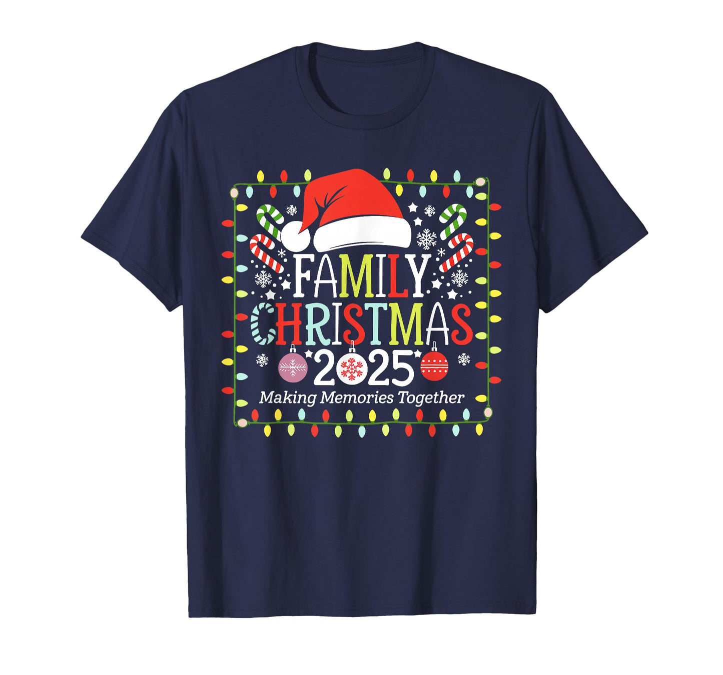 Family Christmas 2025 Matching Outfit Santa Elf Xmas Squad T-Shirt