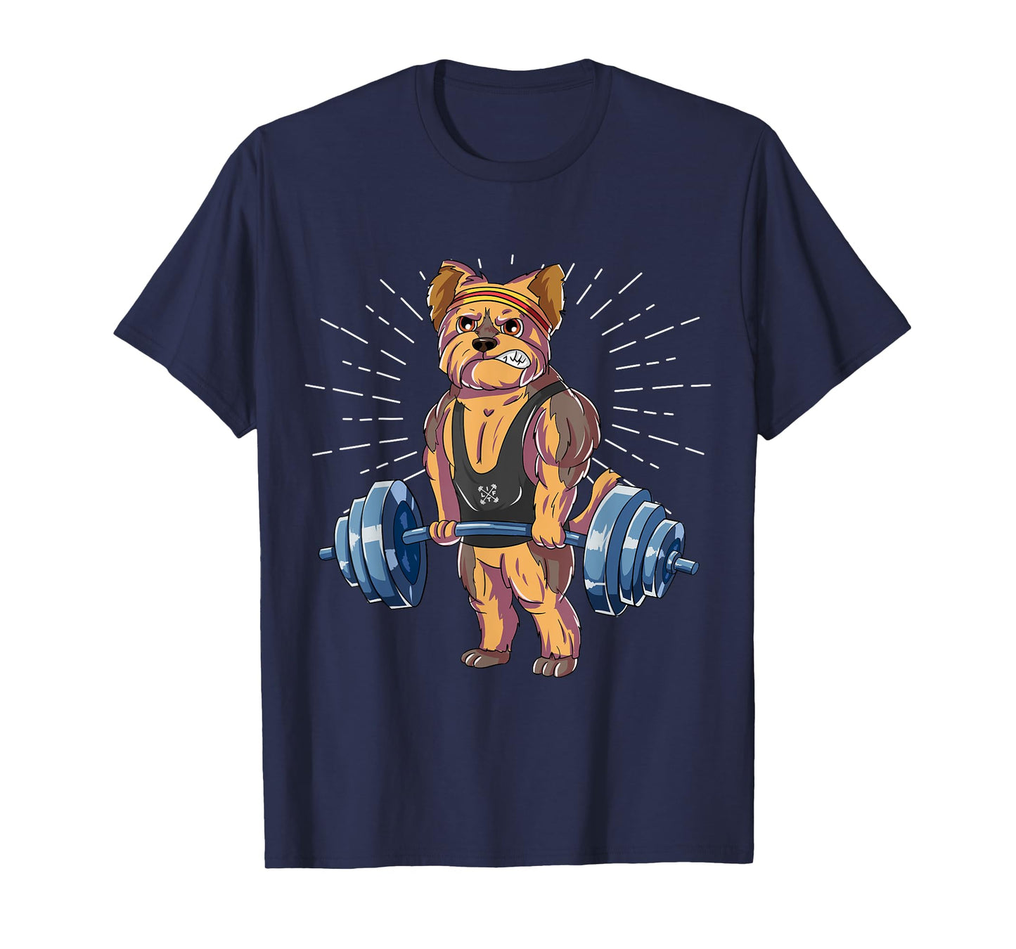 Yorkie Deadlift Fitness Gym Weightlifting T-Shirt