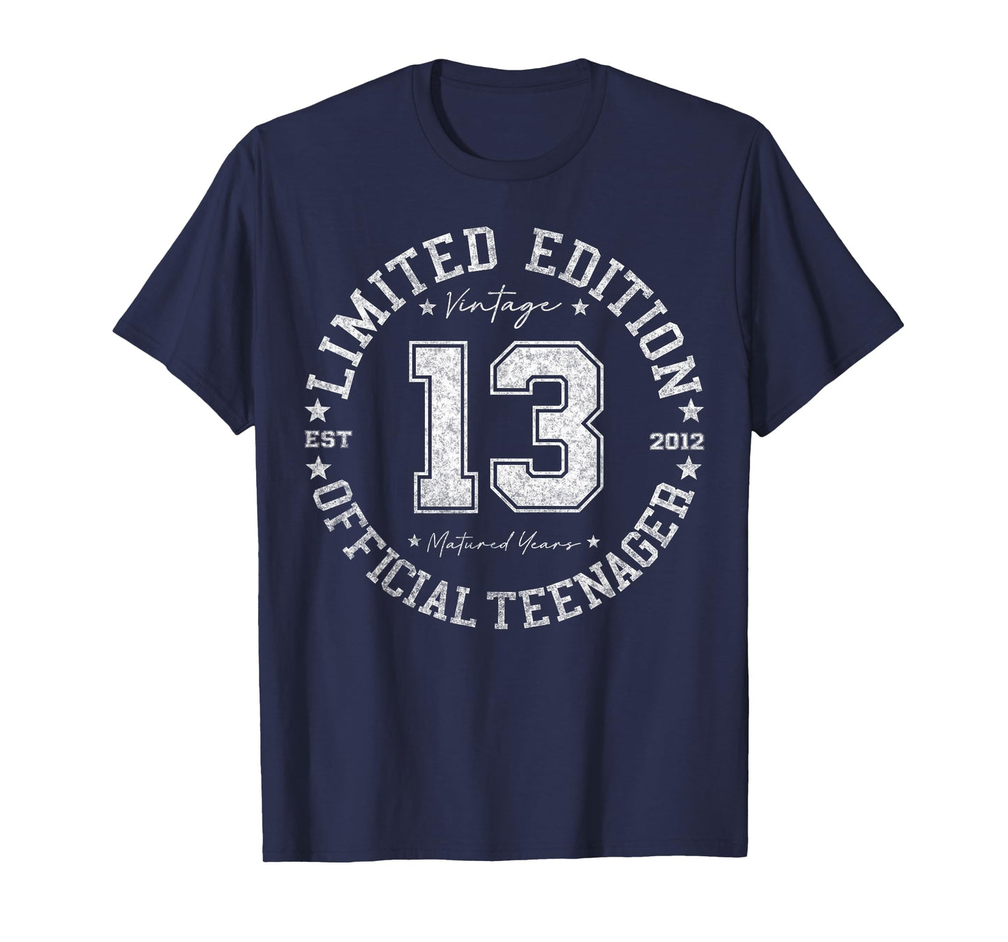 Retro One Of a Kind Shirts For Men Women 2025 Official Teenager 13 Year Old Gifts Vintage 13th Birthday T-Shirt - Unisex-Kids 13-year-olds Black Short Sleeve Crew Neck T-Shirt - Small