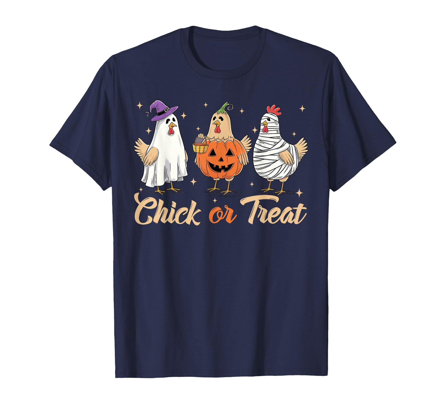 Chick Or Treat Halloween Witch Spooky Chicken T-Shirt