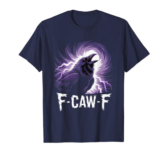 F-Caw-F Crow Funny Gothic Moon Black Bird Halloween T-Shirt