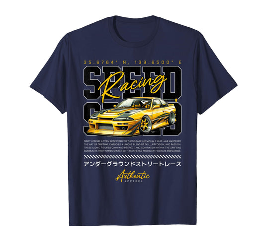 Speed Retro Vintage Japanese JDM Tokyo Japan Drift Race Car T-Shirt