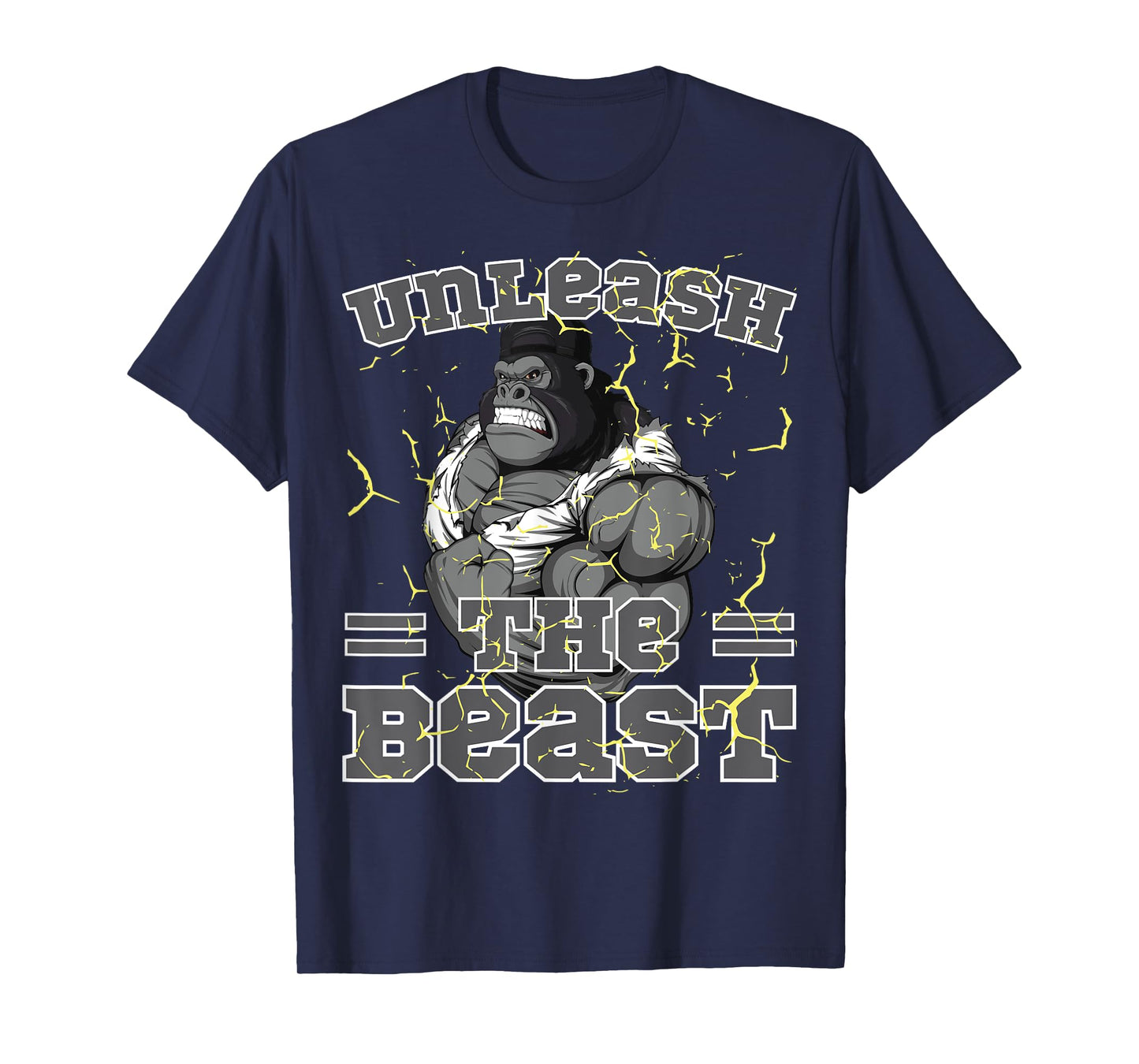 Unleash The Beast Muscle Gorilla Weightlifting T-Shirt