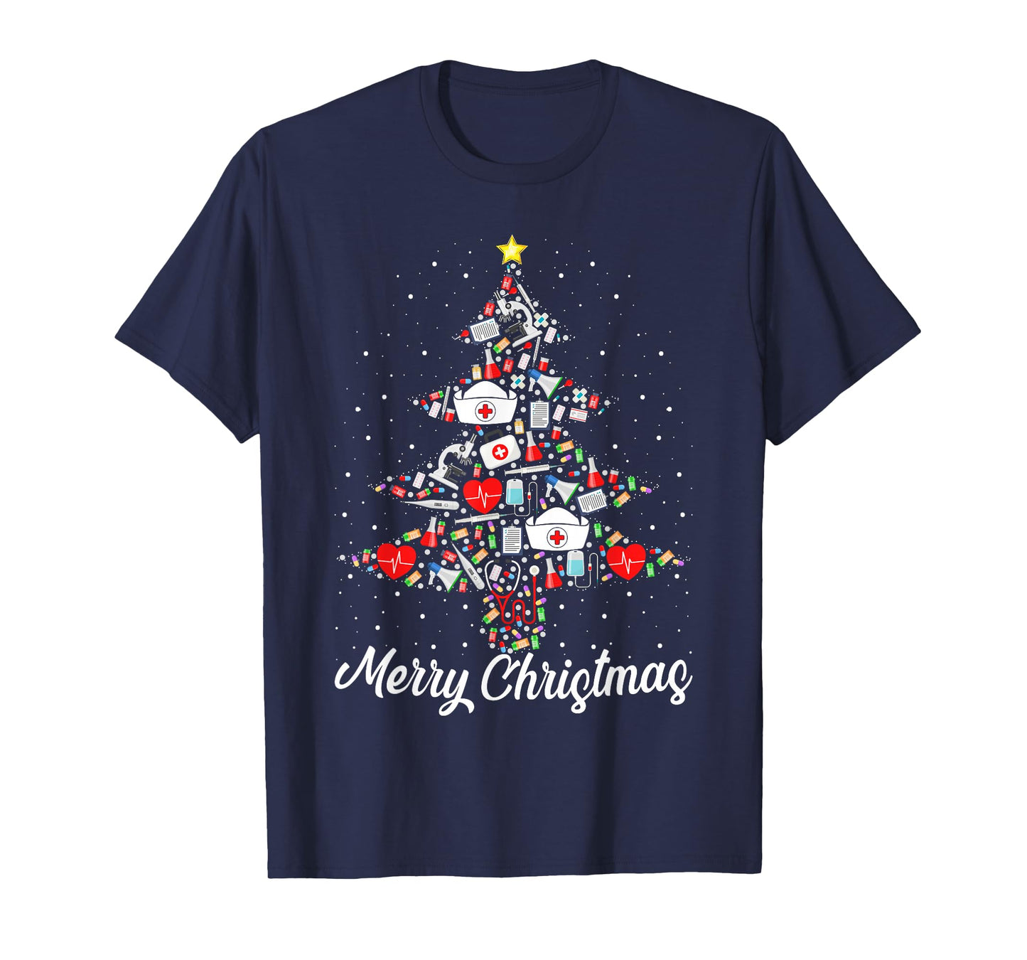 Nurse Medical Tools Christmas Tree Pajamas Nursing Xmas T-Shirt
