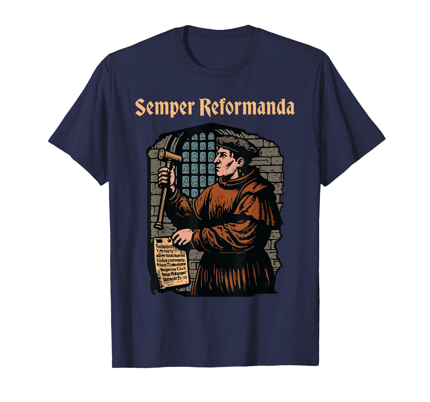 Martin Luther Reformation Semper Reformanda Christian T-Shirt