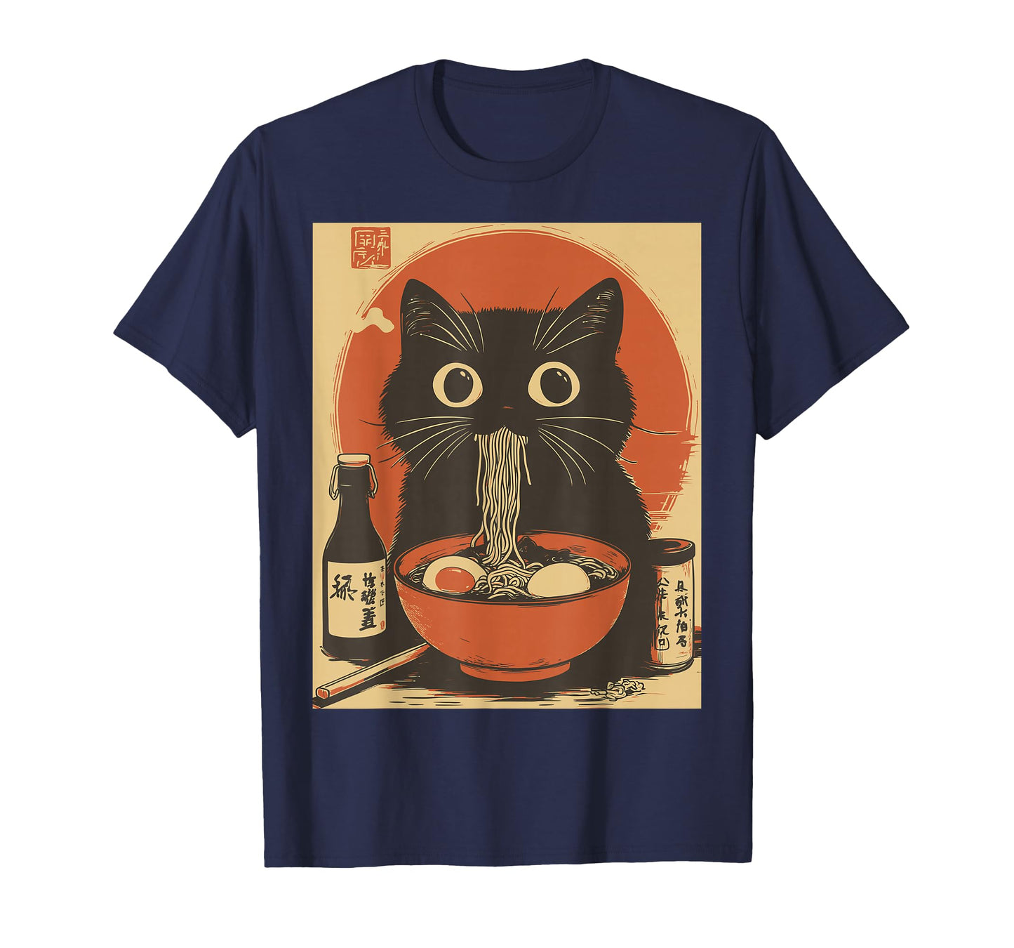 Kawaii Noodle Soup Anime Japanese Ramen Cat Girl T-Shirt