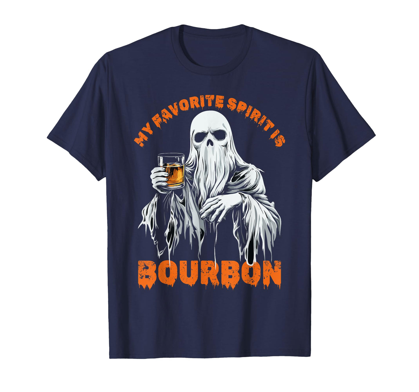 My Favorite Spirit Is Bourbon Halloween Ghost Costume T-Shirt