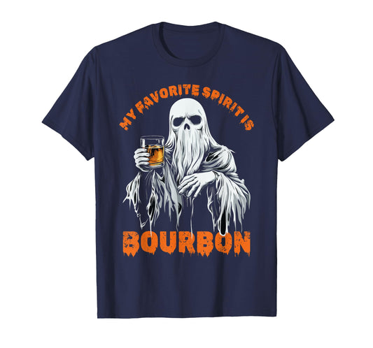 My Favorite Spirit Is Bourbon Halloween Ghost Costume T-Shirt