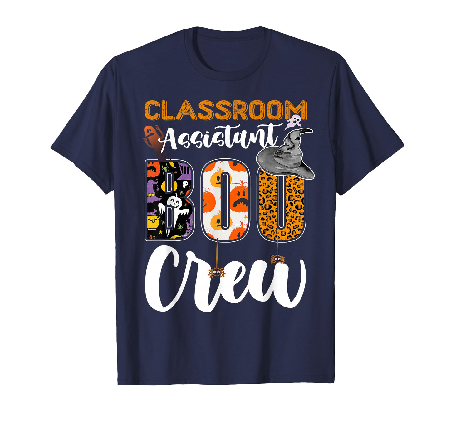 Classroom Assistant Boo Crew Halloween Match Paraeducator T-Shirt