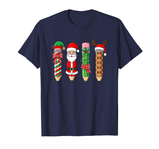 Santa and Friends Christmas Pencils Magic T-Shirt