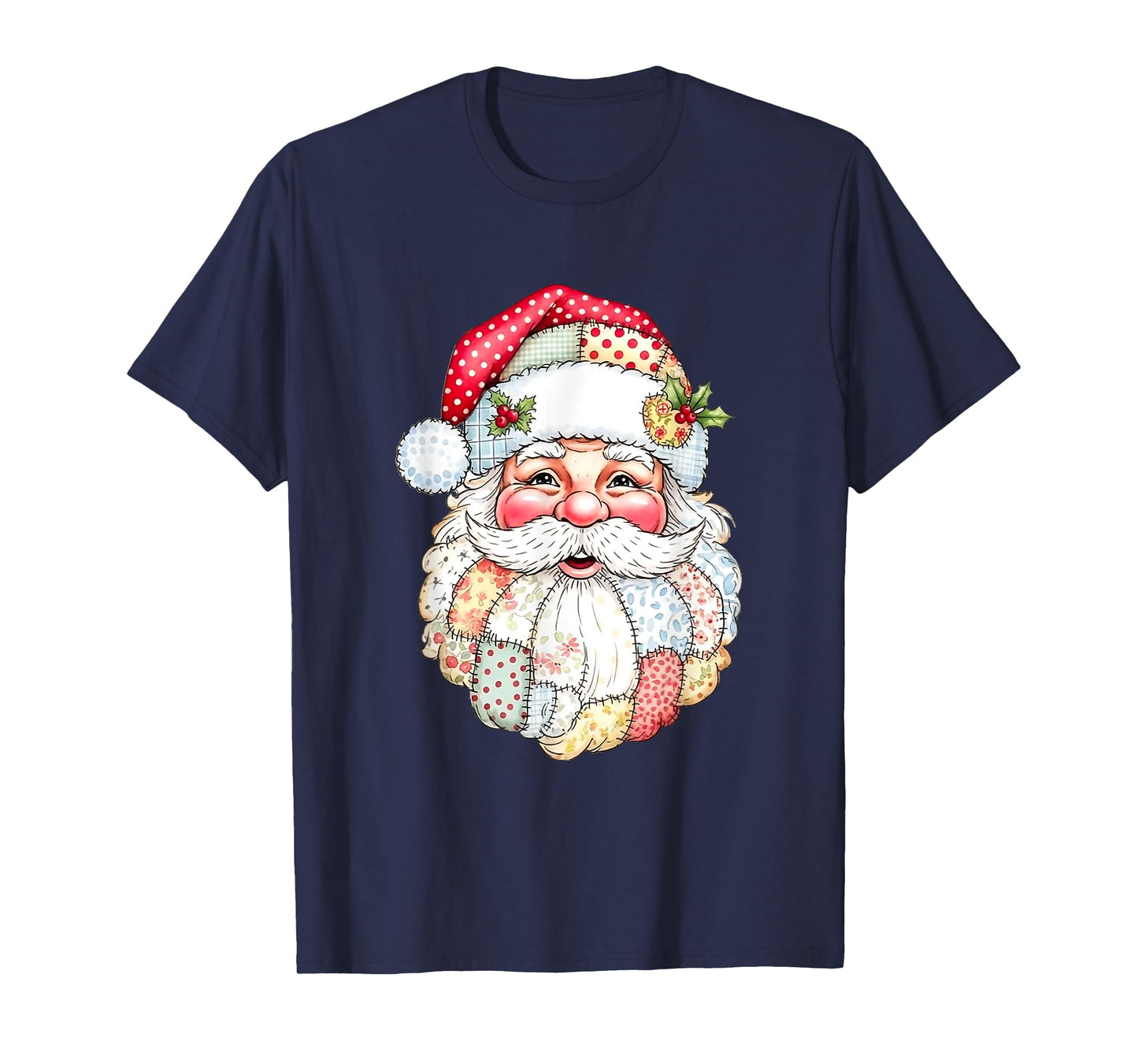 Vintage Santa Claus Face Old Fashioned Christmas Men Women T-Shirt