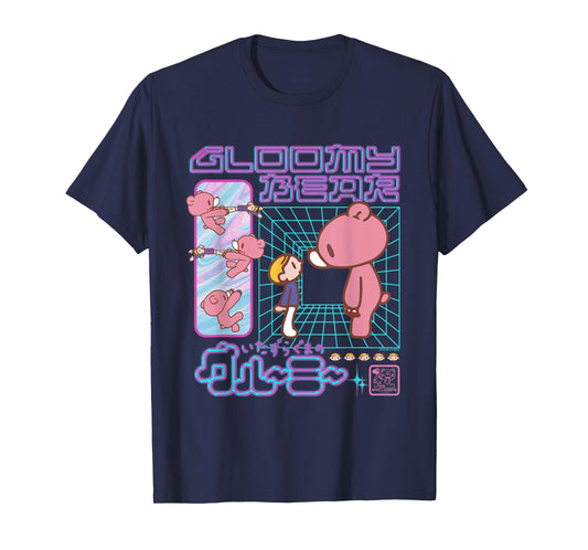 Gloomy Bear The Naughty Grizzly Retro 80's Futuristic Anime T-Shirt