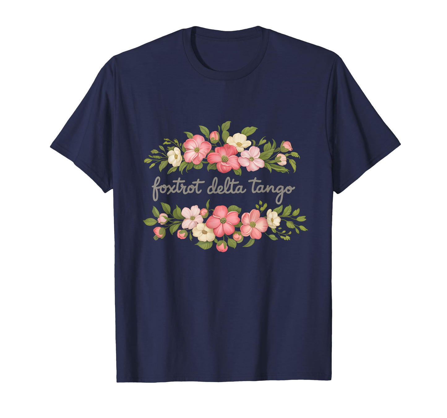 Foxtrot Tango Delta Women Floral Groovy Vintage Retro women T-Shirt