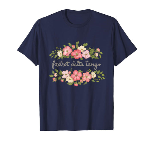 Foxtrot Tango Delta Women Floral Groovy Vintage Retro women T-Shirt
