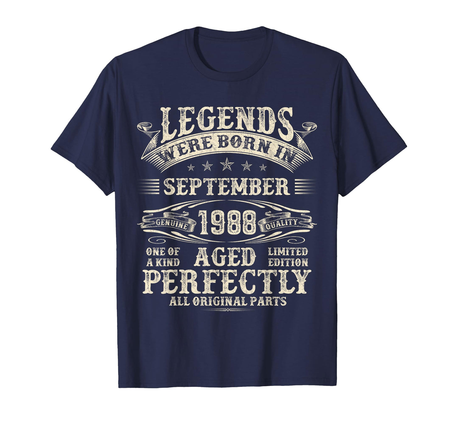 37th Birthday Gifts For Men 37 Year Old Bday September 1988 T-Shirt