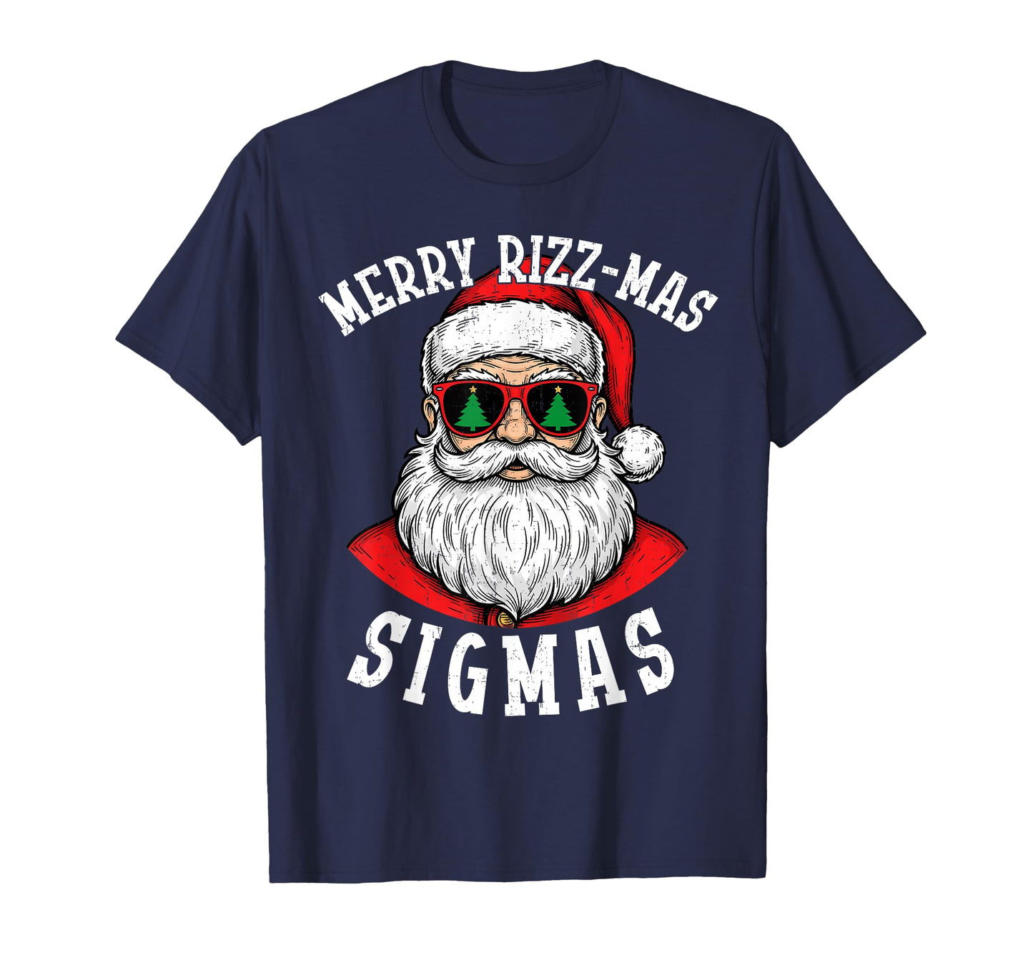 Merry Rizzmas Sigmas Funny Christmas Shirt for Boys Men T-Shirt