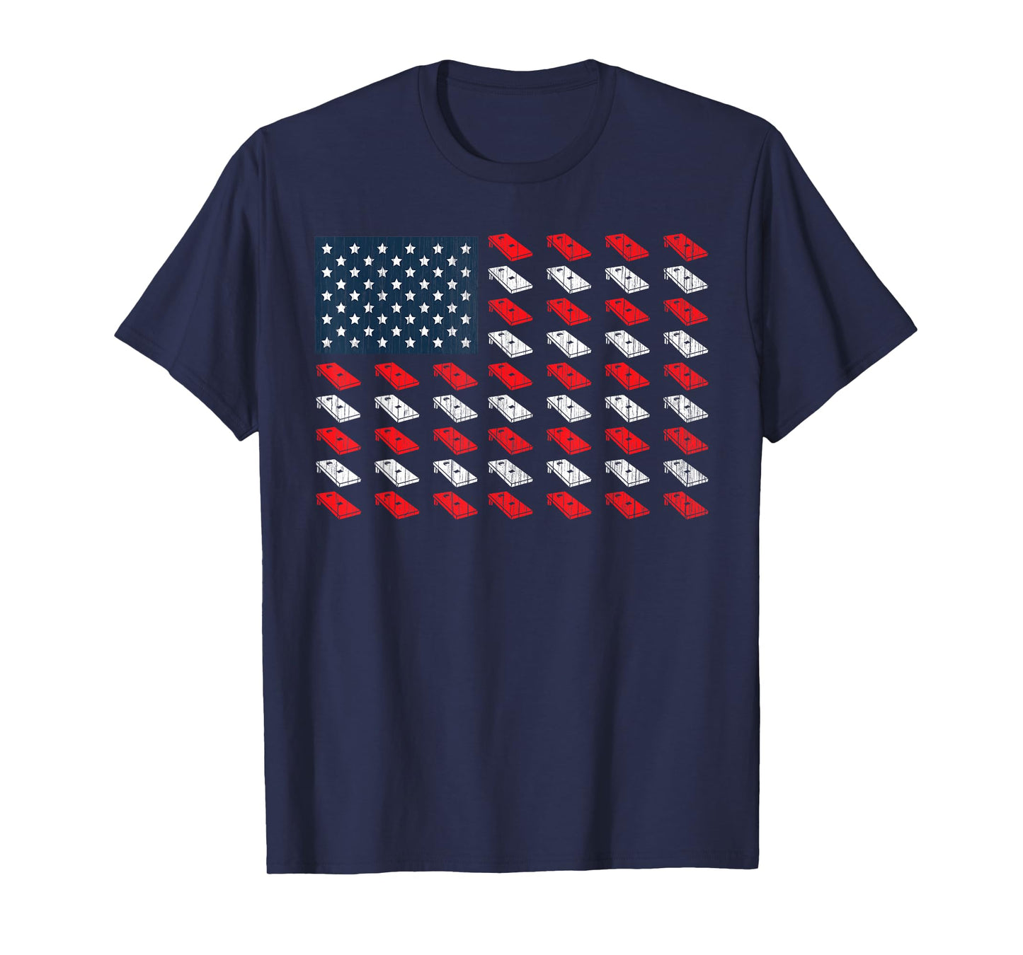 matching cornhole American Flag July 4th Cornhole Men USA T-Shirt