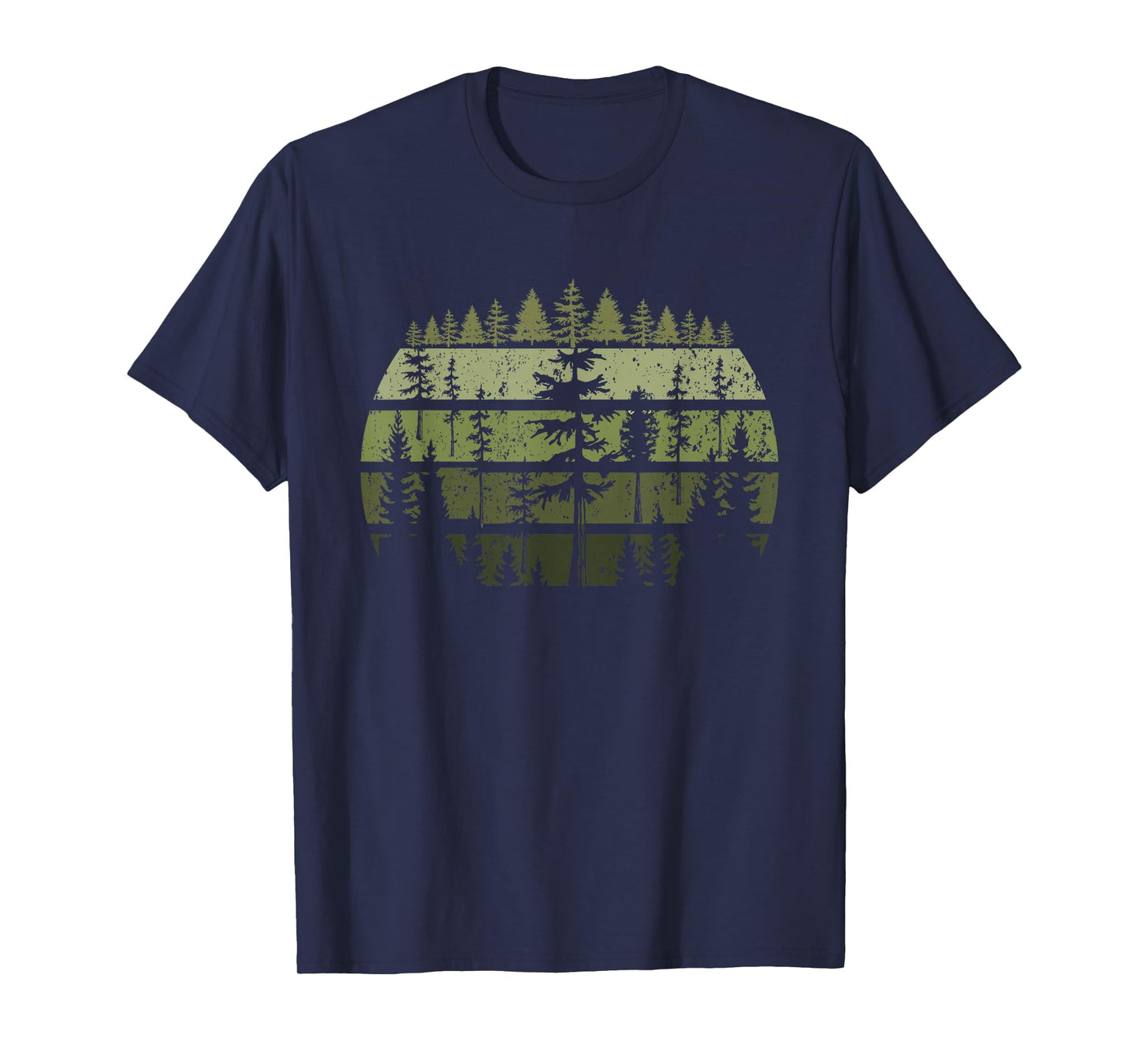 Retro Wildlife Trees Outdoors Nature Forest Vintage T-Shirt