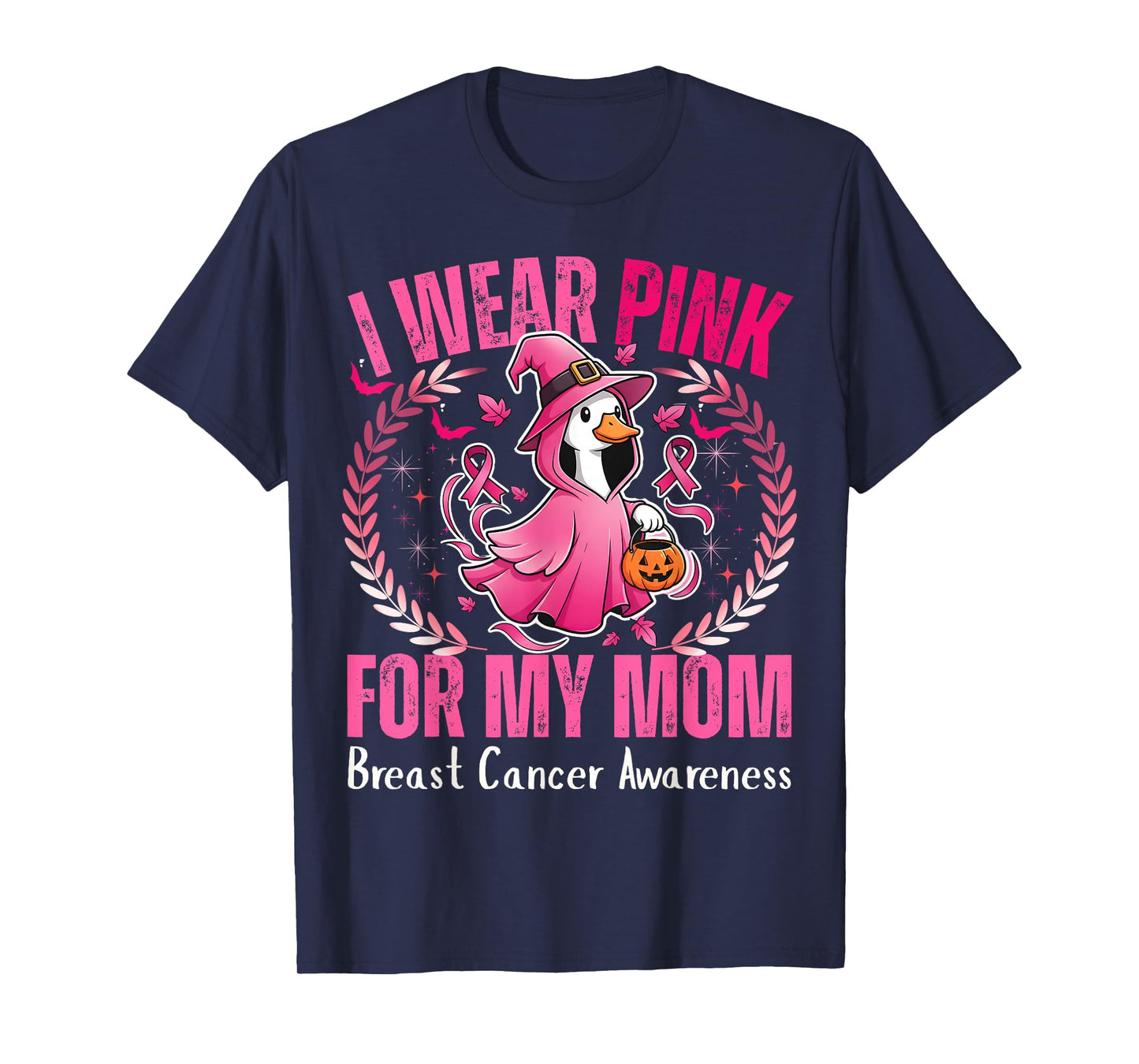 I Wear Pink for My Mom Breast Cancer Awareness tee Kid Women T-Shirt