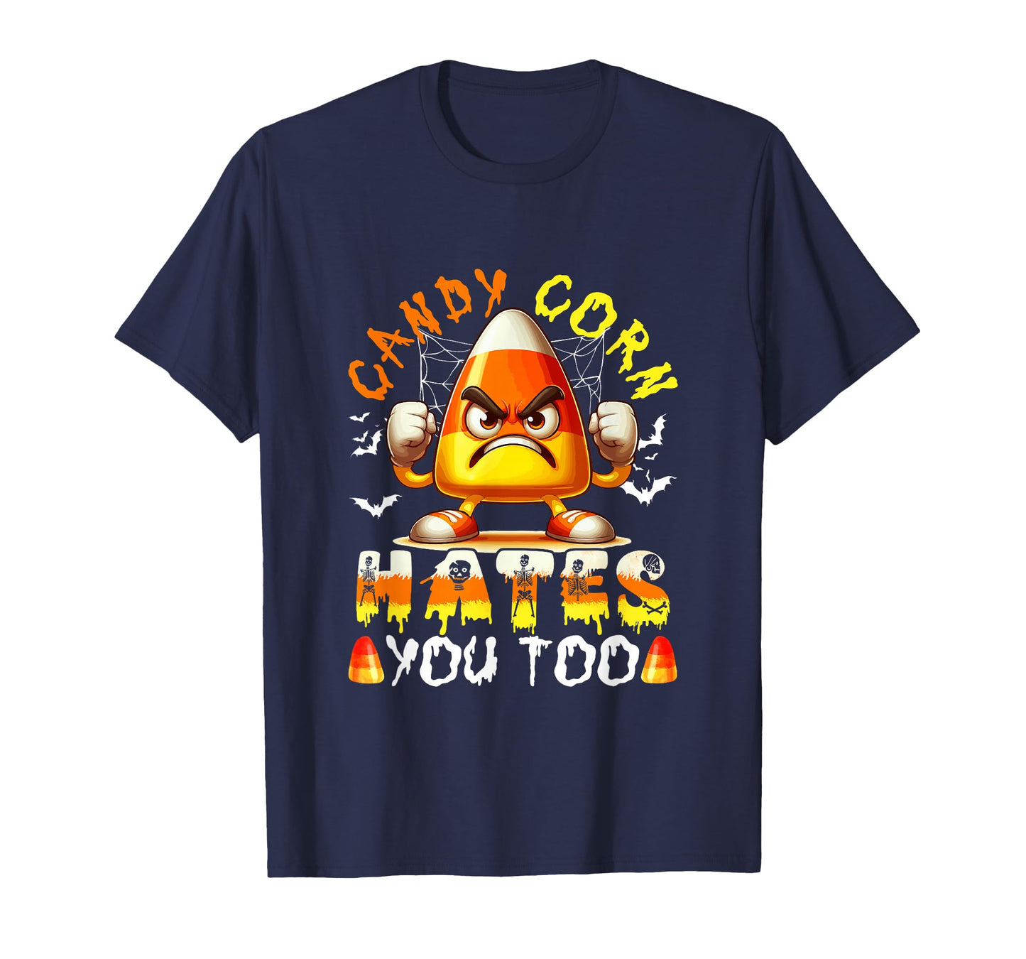 Candy Corn Hates You Too Halloween Angry Costume Family T-Shirt