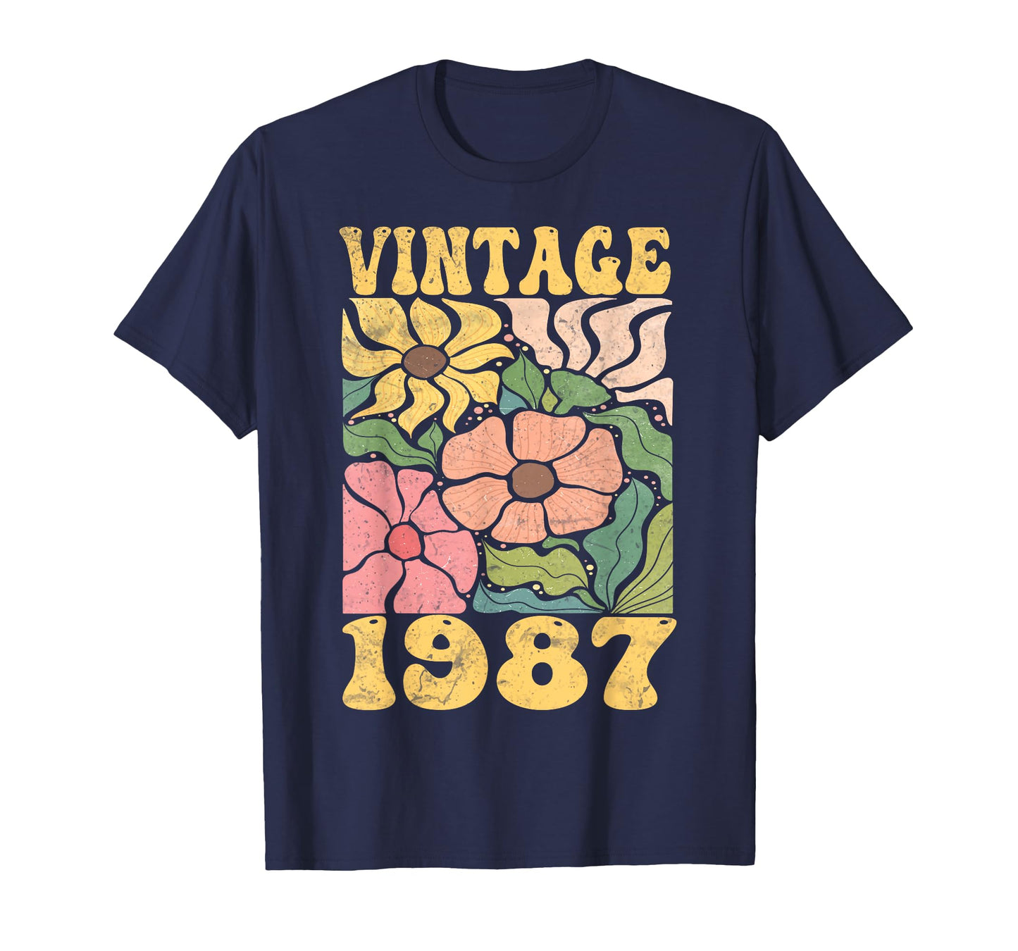 38 Years Old Vintage 1987 38th Women Birthday Wildflower T-Shirt