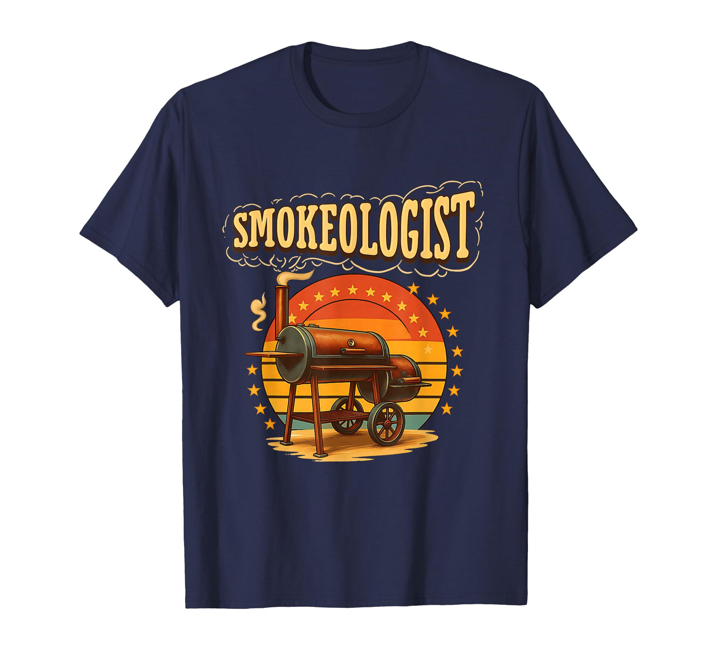 Vintage Smokeologist Pitmaster BBQ Smoker Grilling Barbecue T-Shirt