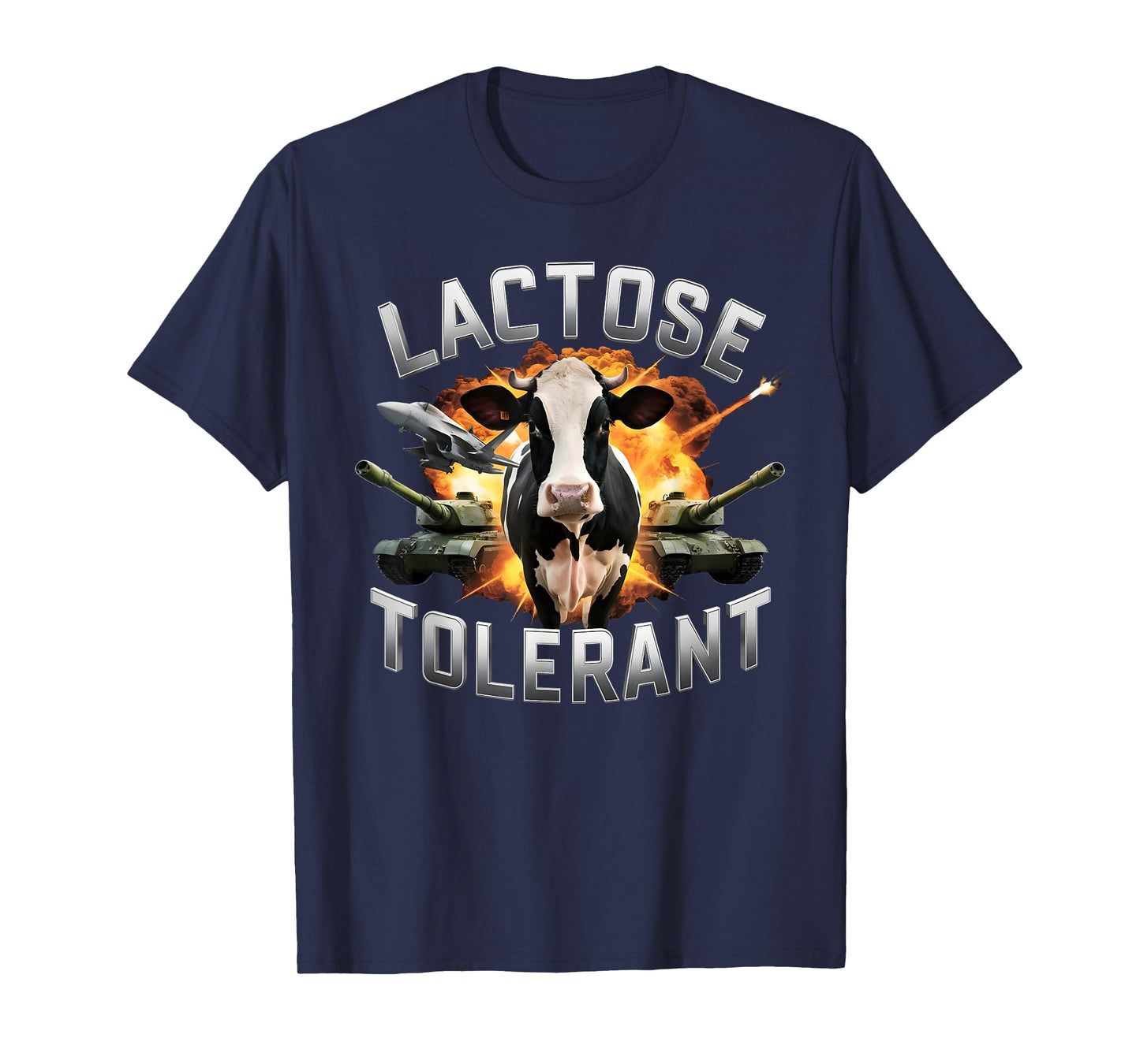 Lactose Tolerant Funny Cow Meme Cheese Diet Gym T-Shirt
