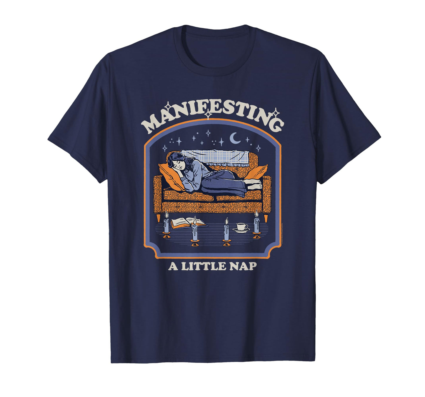 Steven Rhodes Manifesting a Little Nap Funny Retro T-Shirt
