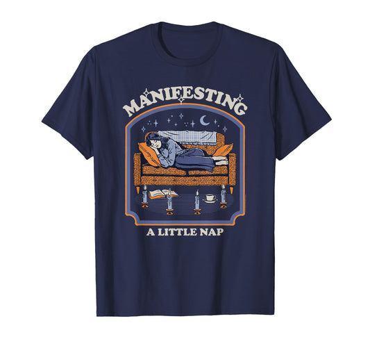 Steven Rhodes Manifesting a Little Nap Funny Retro T-Shirt