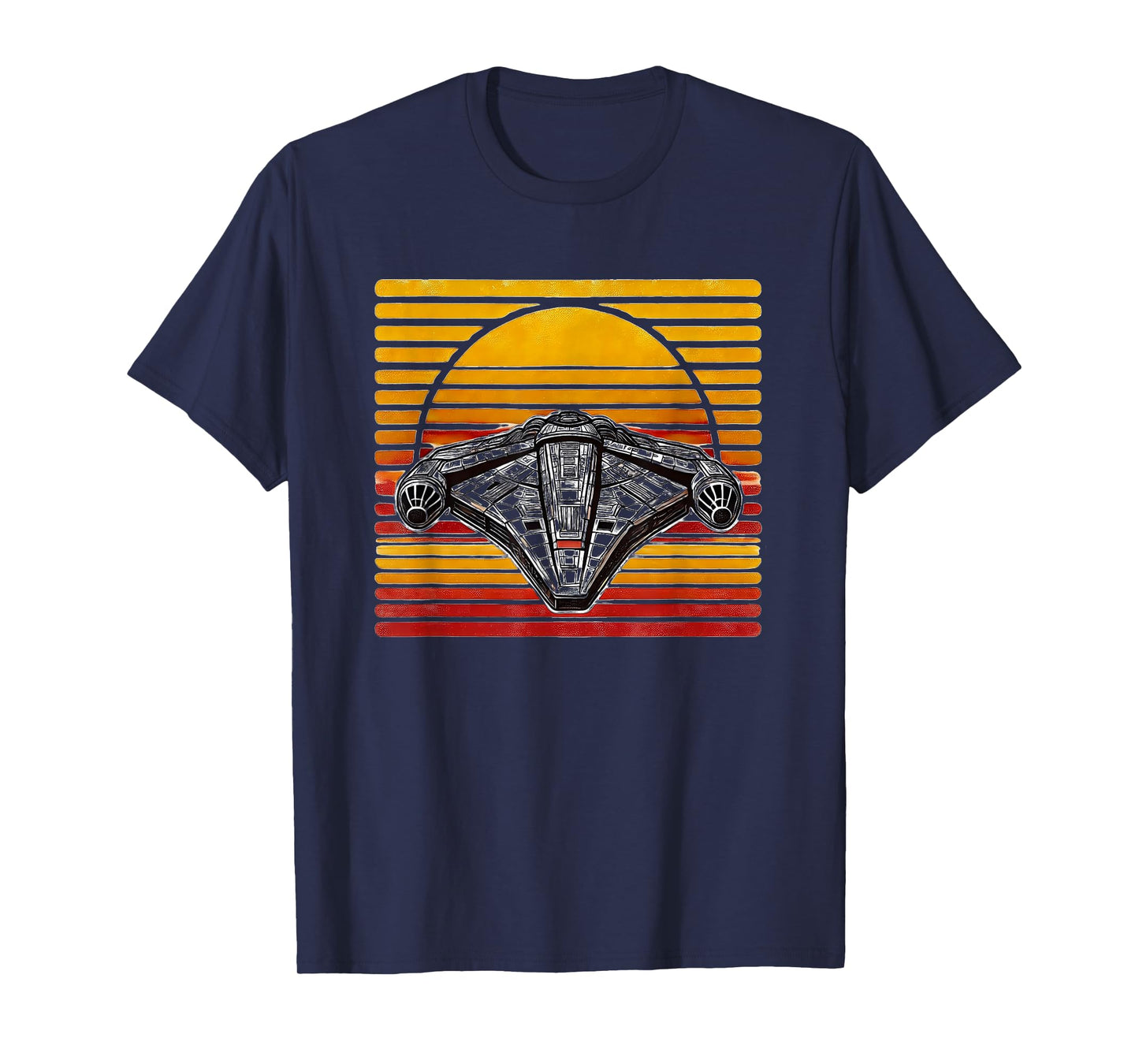 Retro Spaceship Vintage Sunset Sci-Fi T-Shirt