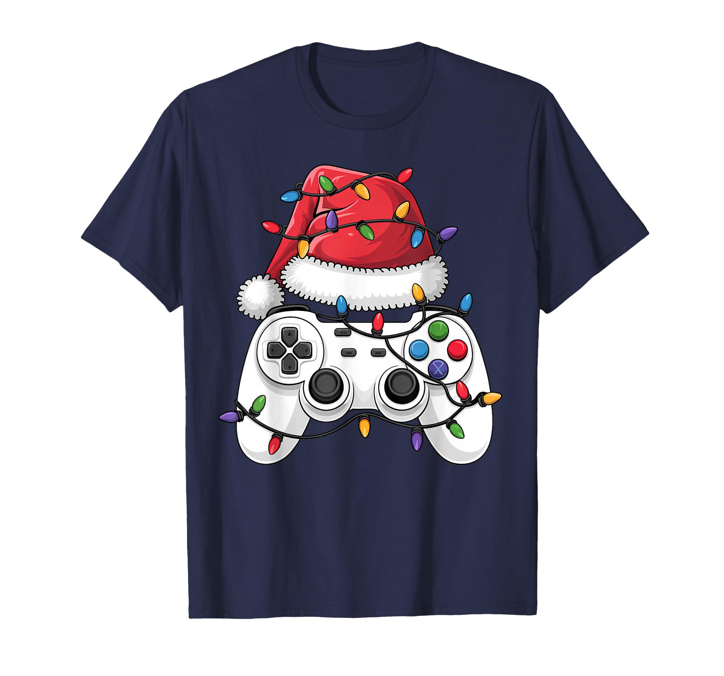 Christmas Video Game Controller Hat Santa Gamer Boy Teen Kid T-Shirt