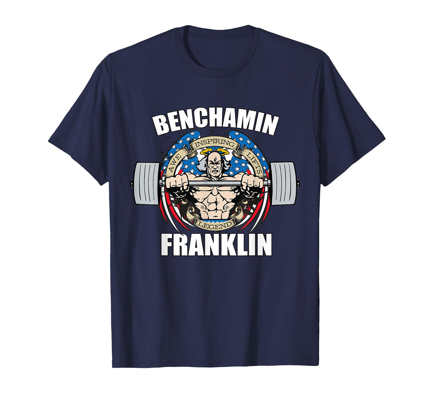 Benchamin Franklin Patriotic Gainz Workout Gym T-Shirt T-Shirt for Men
