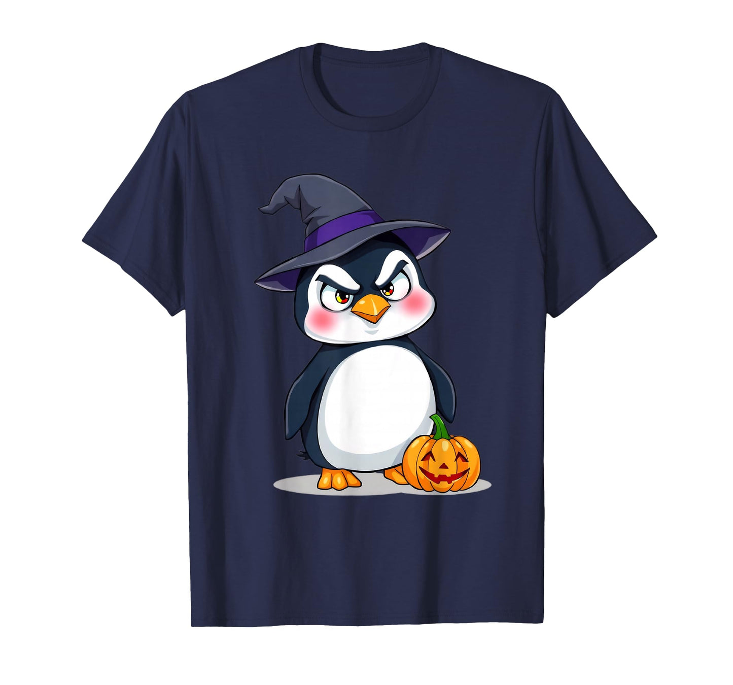 Halloween Penguin Cartoon with Pumpkin T-Shirt