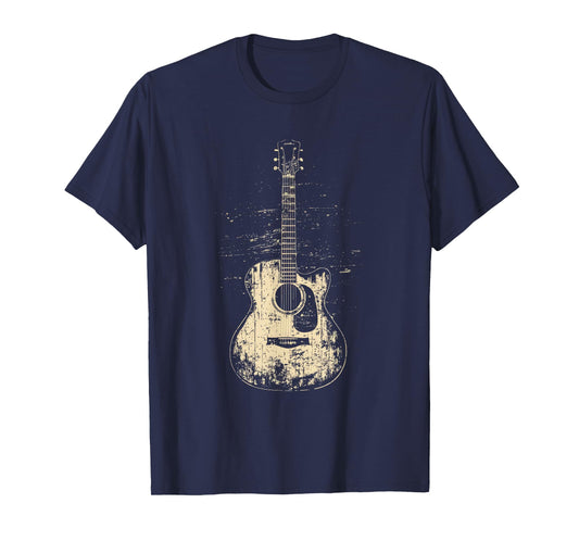 Acoustic Guitar Player Vintage Rock Graphic T-Shirt