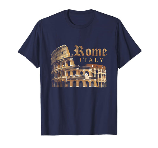 Retro Vintage Roma Italia Colosseum Souvenirs Rome Italy T-Shirt