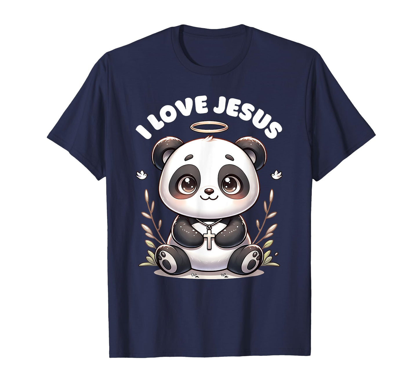 Cute Christian Panda I Love Jesus Panda Bear for kids T-Shirt