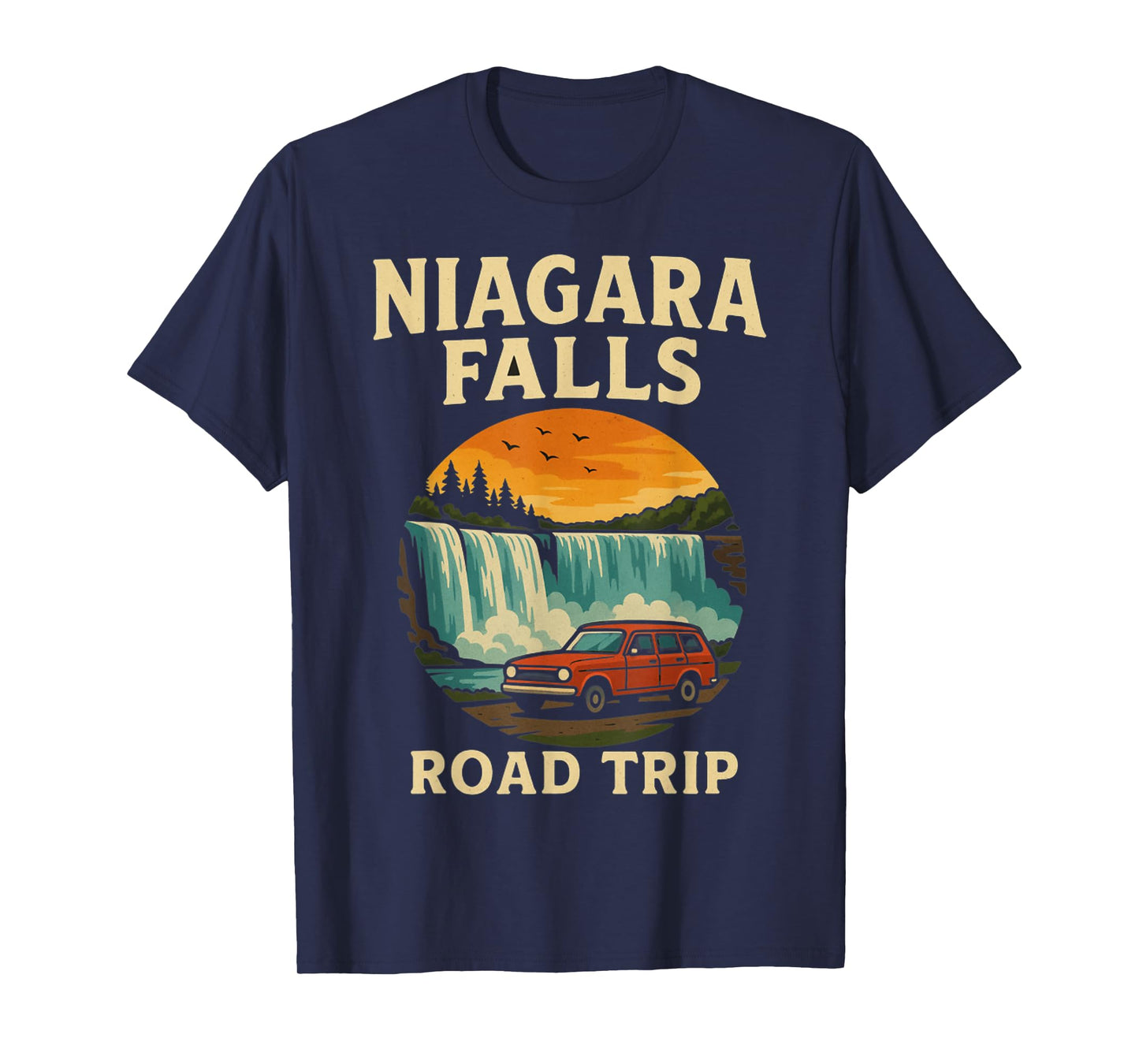 Niagara Falls Retro Road Trip Scenic Adventure T-Shirt