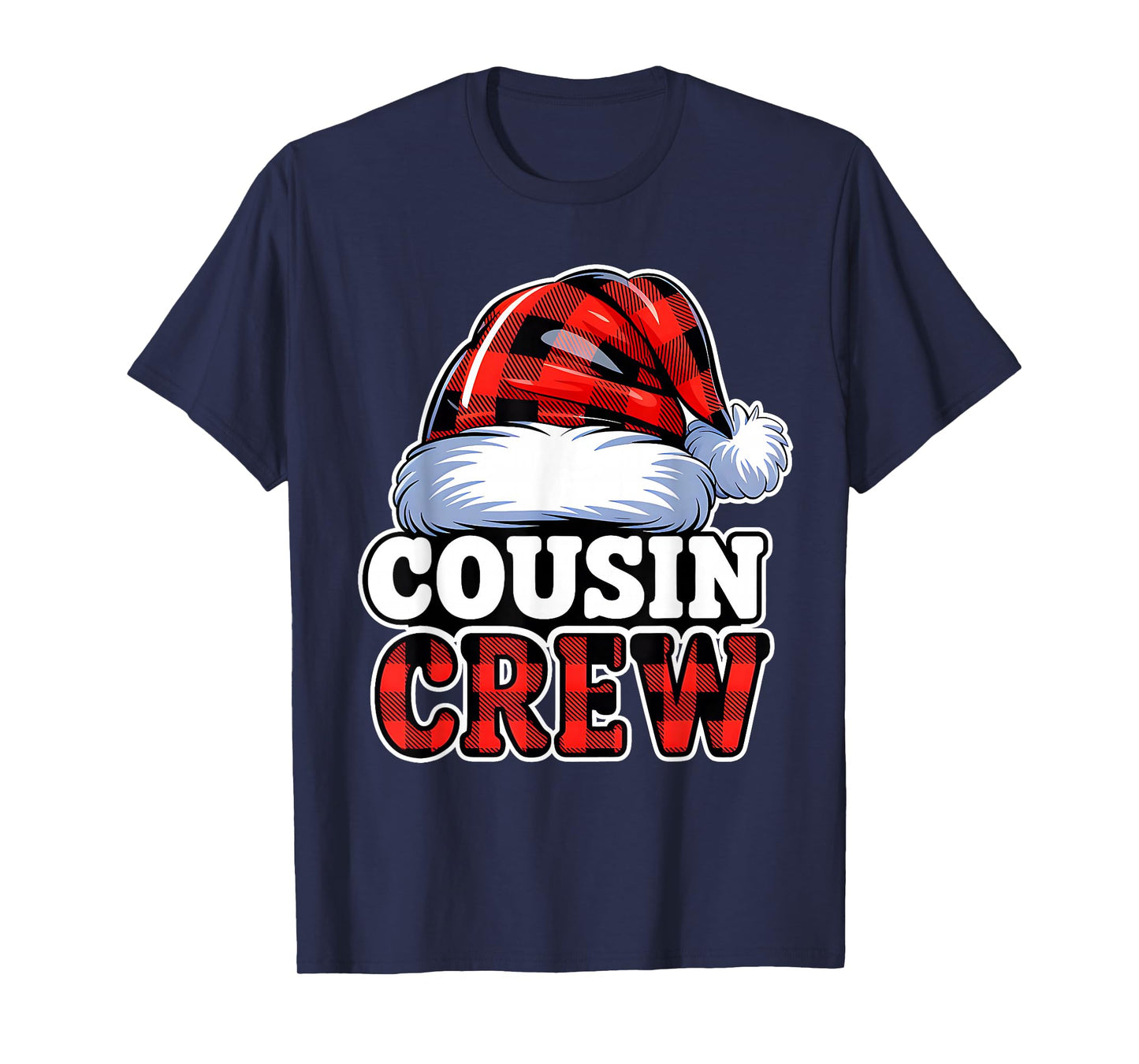 Christmas Cousin Crew Buffalo Red Plaid Pajamas Family Xmas T-Shirt