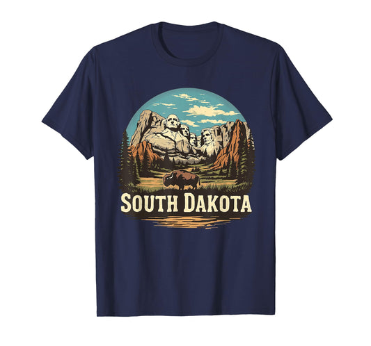 Vintage South Dakota Landscape Mount Rushmore T-Shirt