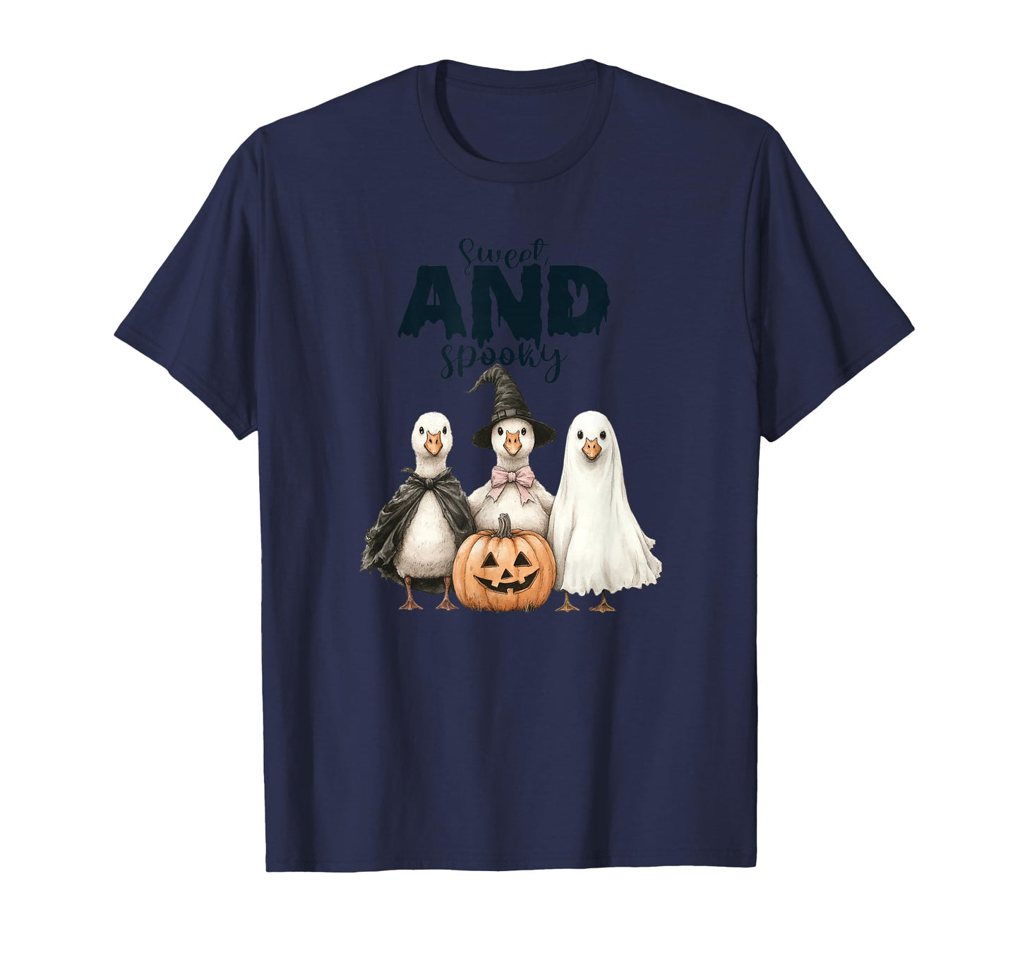 Funny Halloween Goose, Witch Ghost Cute Pet Costume T-Shirt