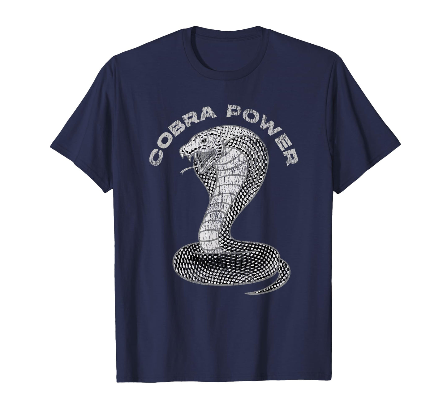 Vintage Distressed King Cobra Power Snake Muscle Car Karate T-Shirt