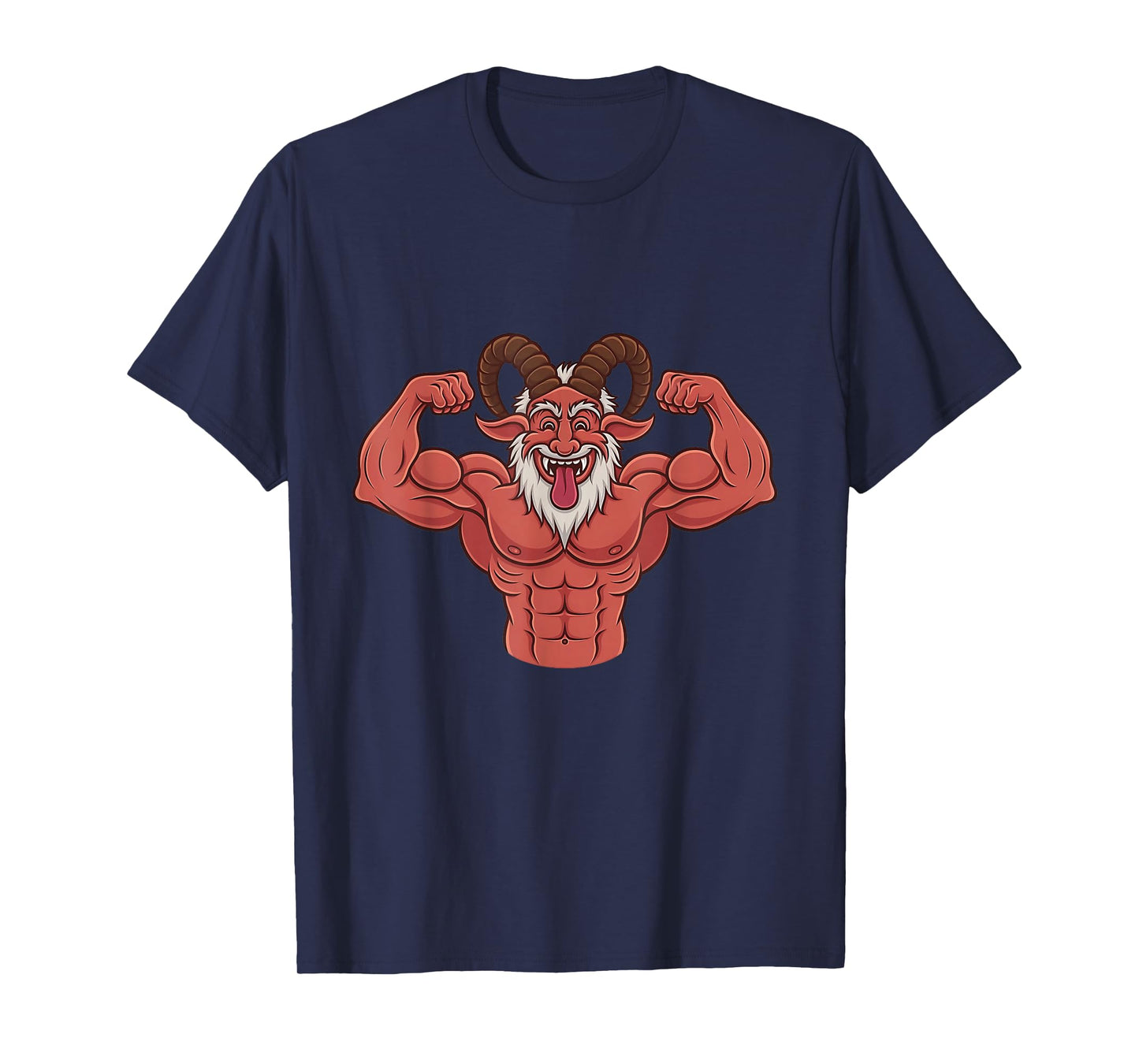 Evil Krampus Dark Santa Christmas Fitness Bodybuilding Xmas T-Shirt