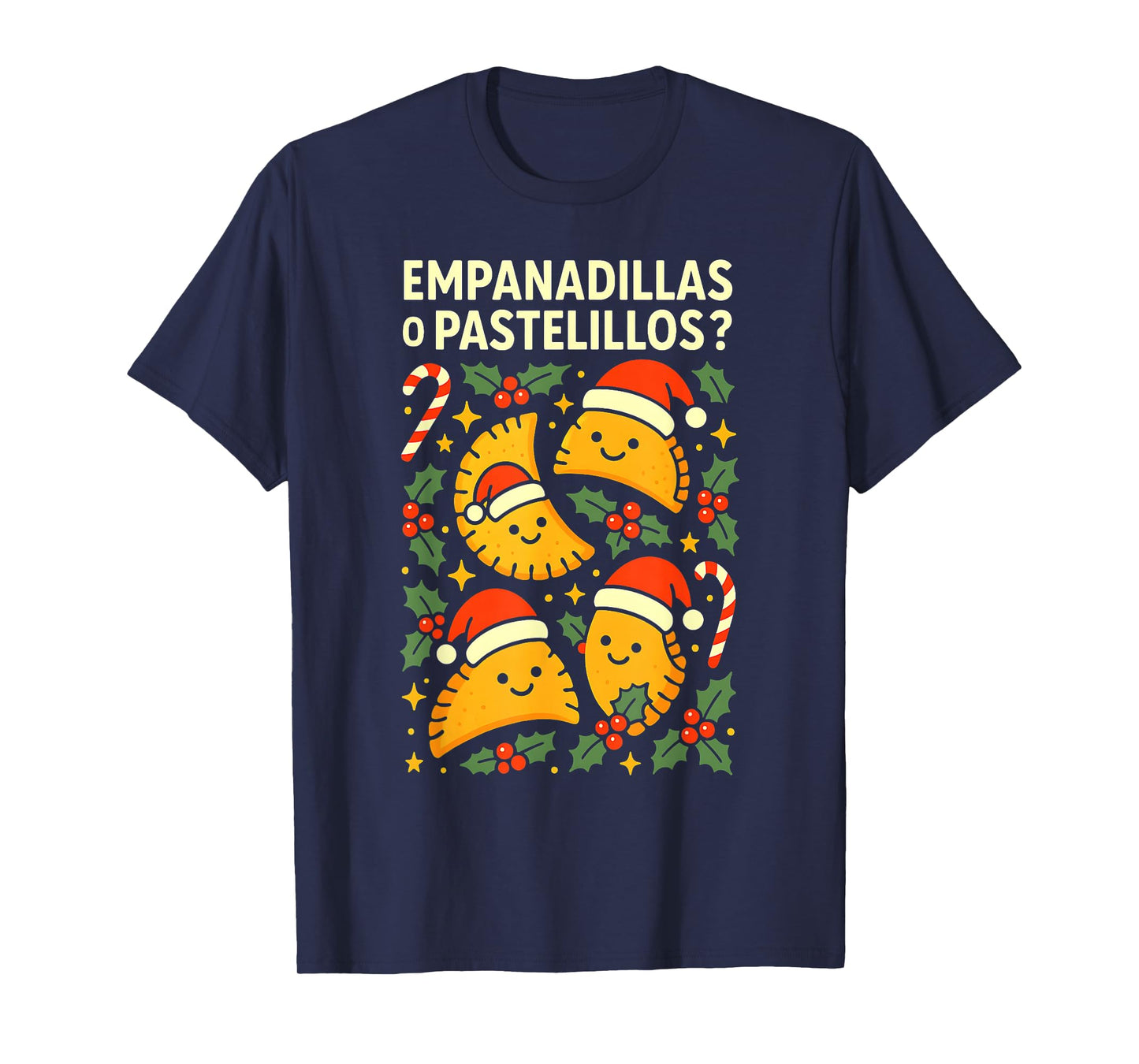 Empanadillas o Pastelillos Puerto Rico Christmas Design T-Shirt