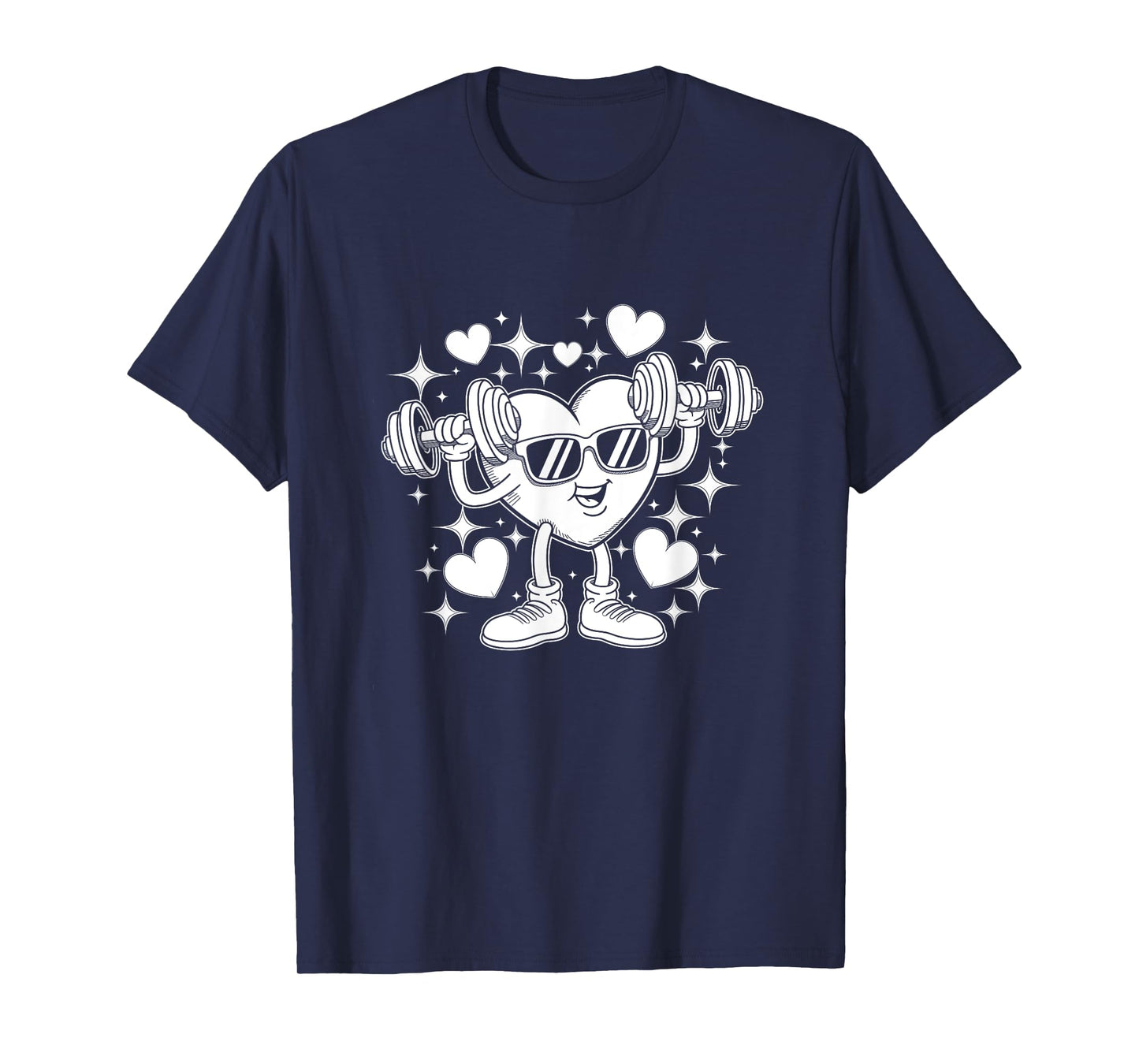 Funny Heart Weightlifting Deadlift Fitness Couple T-Shirt