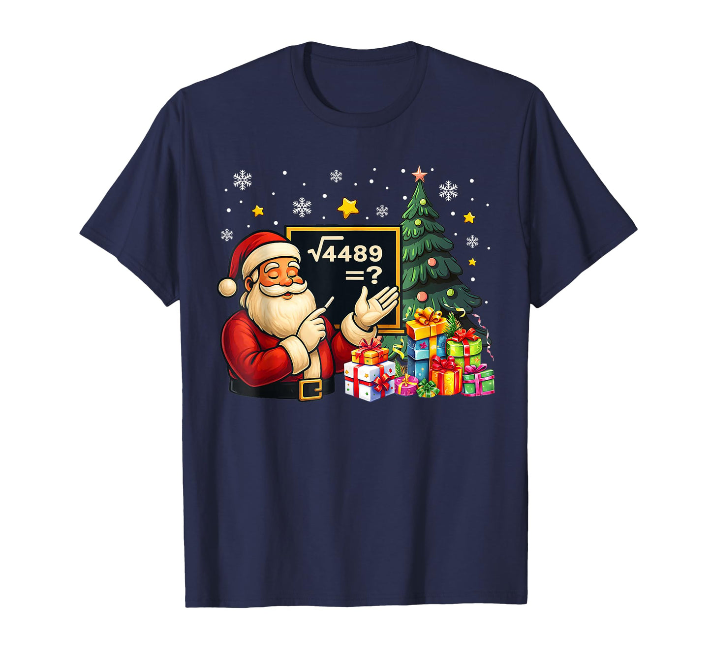 67 Teacher Santa Christmas Six Seven Meme Brainrot Math Xmas T-Shirt