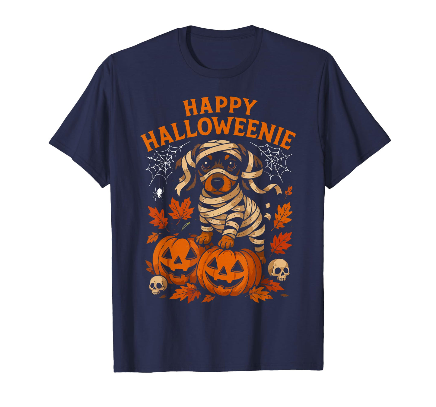 Happy Halloweenie Halloween Wiener Dog Fall Pumpkin Season T-Shirt