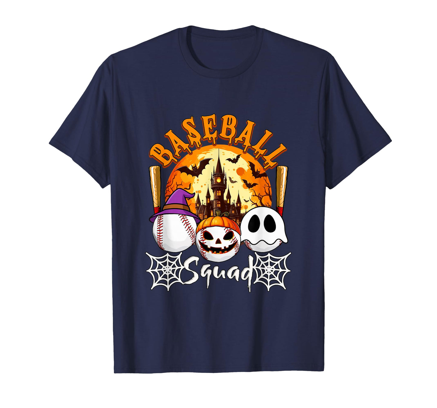 Baseball Squad Halloween Three Horror Balls Costume Player T-Shirt