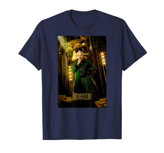 Wicked Unisex-Adult T-Shirt - Wicked Wizard Poster - Black - Small - Short Sleeve - Movie Character T-Shirt