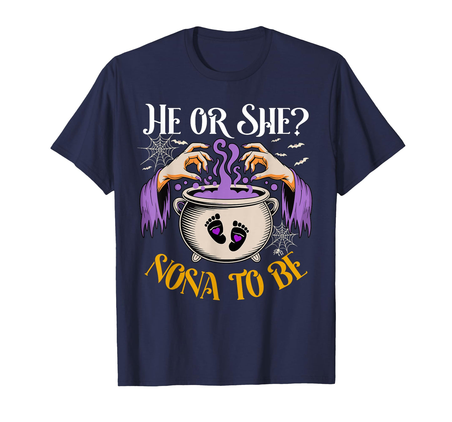 He Or She Nona to Be Baby Reveal Halloween Costume T-Shirt