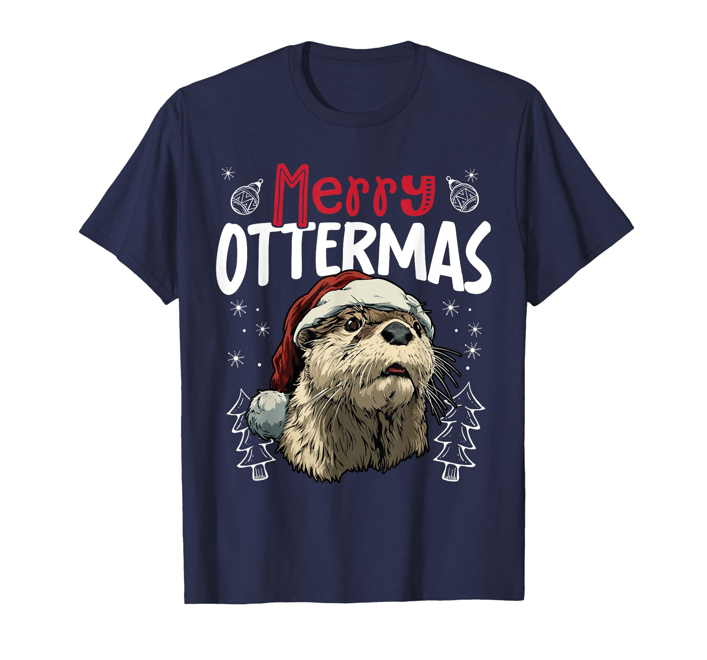 Merry Ottermas Funny Christmas Otter T-Shirt